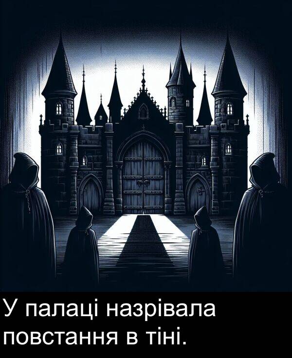 палаці: У палаці назрівала повстання в тіні.