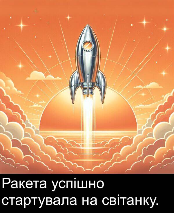 світанку: Ракета успішно стартувала на світанку.