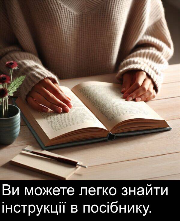 легко: Ви можете легко знайти інструкції в посібнику.