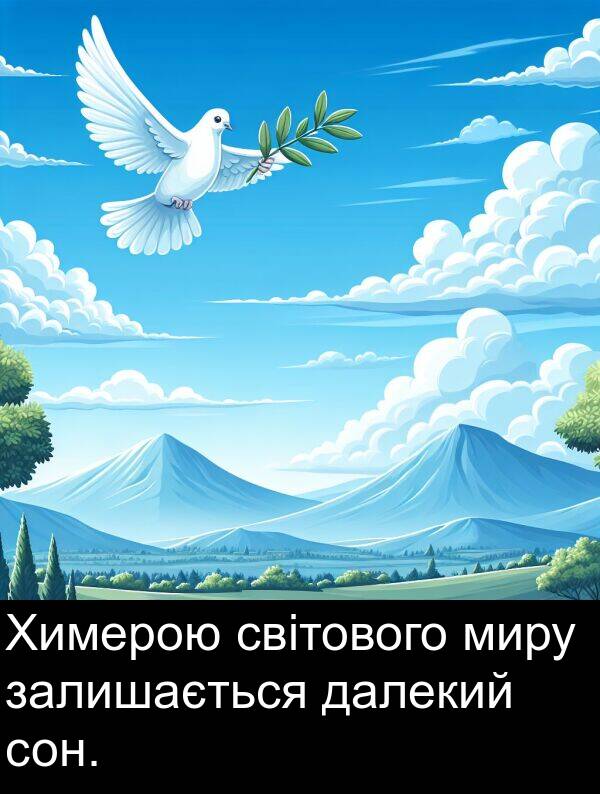 далекий: Химерою світового миру залишається далекий сон.