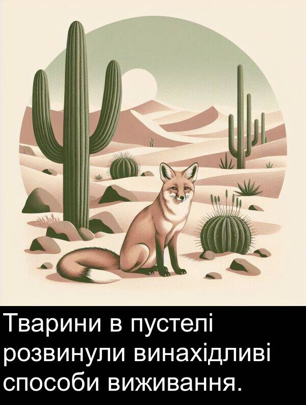 розвинули: Тварини в пустелі розвинули винахідливі способи виживання.