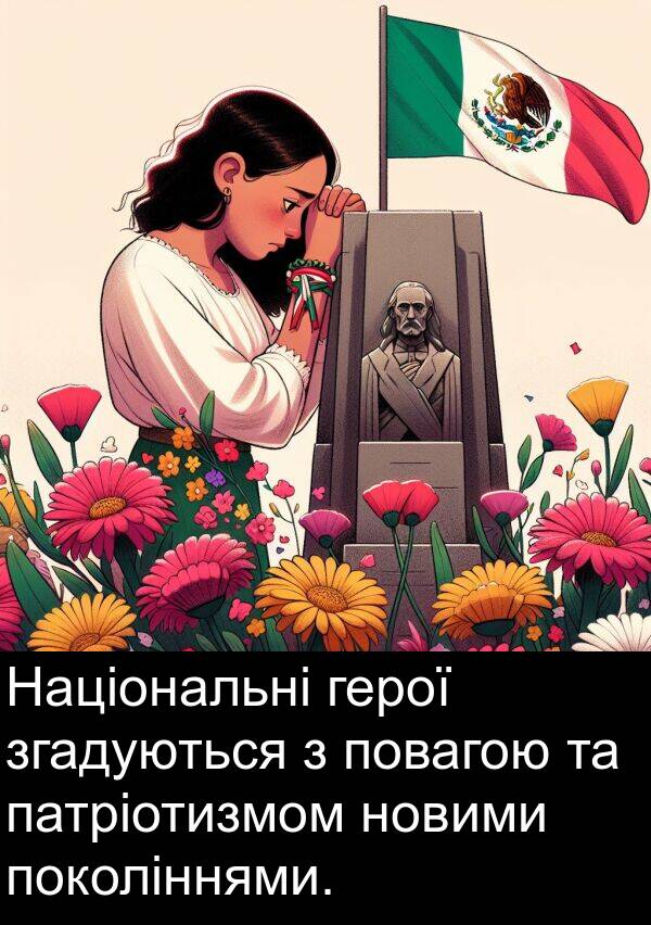 герої: Національні герої згадуються з повагою та патріотизмом новими поколіннями.