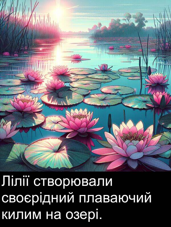 своєрідний: Лілії створювали своєрідний плаваючий килим на озері.