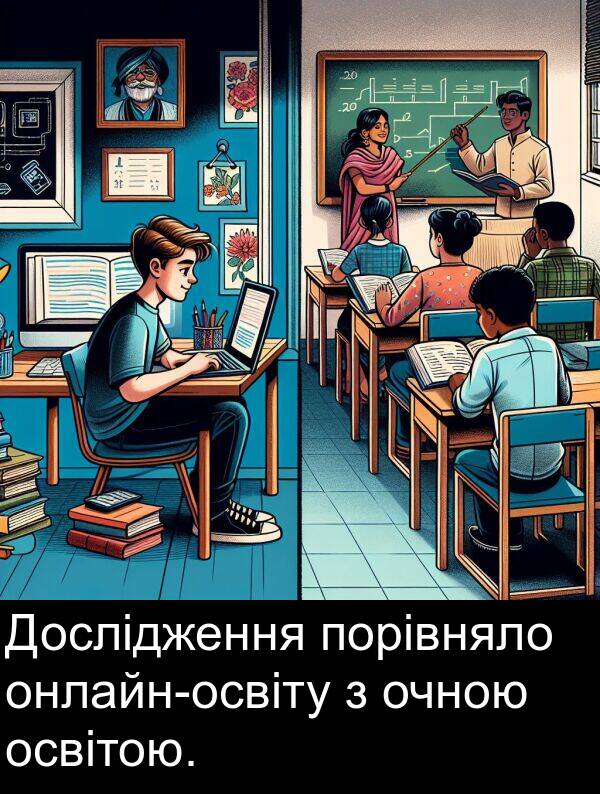 освітою: Дослідження порівняло онлайн-освіту з очною освітою.