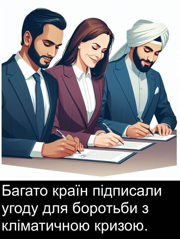 підписали: Багато країн підписали угоду для боротьби з кліматичною кризою.