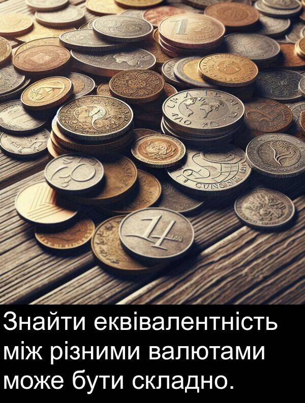 між: Знайти еквівалентність між різними валютами може бути складно.