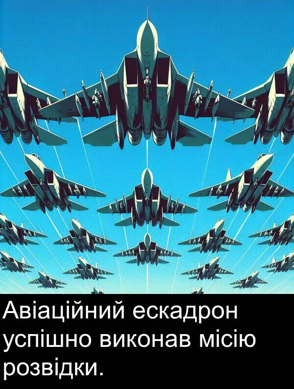місію: Авіаційний ескадрон успішно виконав місію розвідки.
