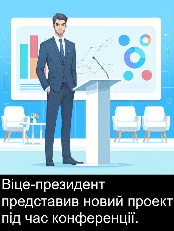 під: Віце-президент представив новий проект під час конференції.