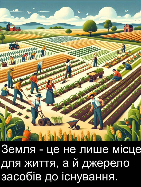 джерело: Земля - це не лише місце для життя, а й джерело засобів до існування.