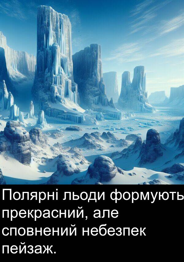 але: Полярні льоди формують прекрасний, але сповнений небезпек пейзаж.