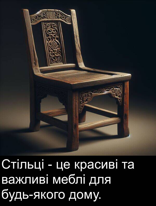 меблі: Стільці - це красиві та важливі меблі для будь-якого дому.