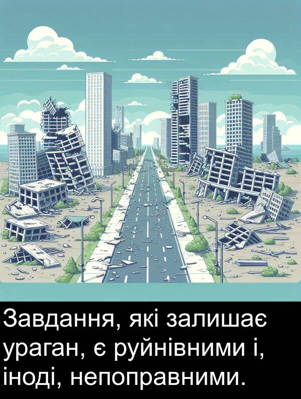 залишає: Завдання, які залишає ураган, є руйнівними і, іноді, непоправними.