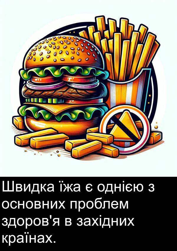 однією: Швидка їжа є однією з основних проблем здоров'я в західних країнах.