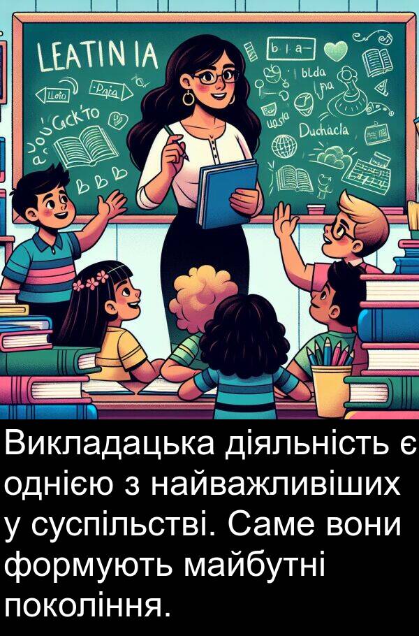 майбутні: Викладацька діяльність є однією з найважливіших у суспільстві. Саме вони формують майбутні покоління.