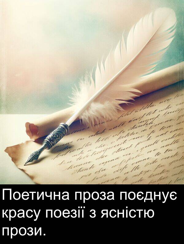 ясністю: Поетична проза поєднує красу поезії з ясністю прози.