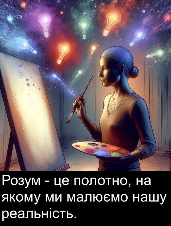 реальність: Розум - це полотно, на якому ми малюємо нашу реальність.