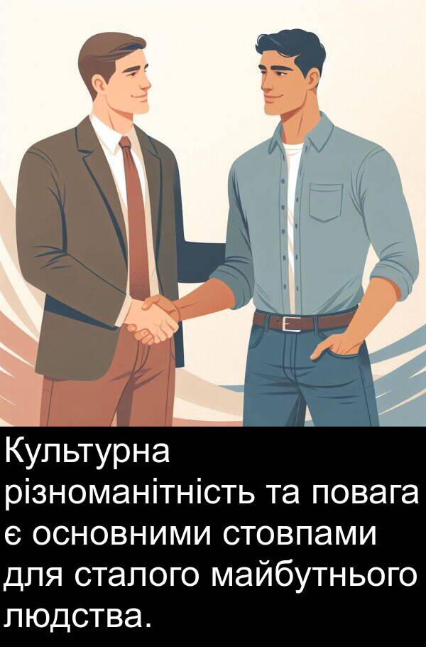 різноманітність: Культурна різноманітність та повага є основними стовпами для сталого майбутнього людства.