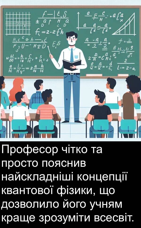 найскладніші: Професор чітко та просто пояснив найскладніші концепції квантової фізики, що дозволило його учням краще зрозуміти всесвіт.