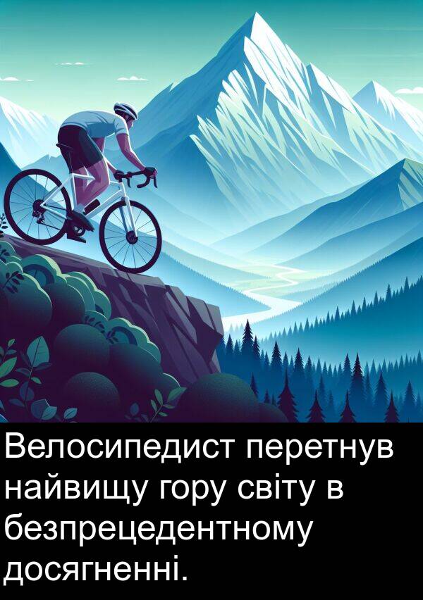 найвищу: Велосипедист перетнув найвищу гору світу в безпрецедентному досягненні.