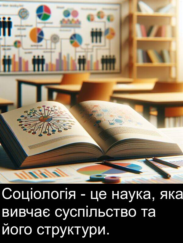 яка: Соціологія - це наука, яка вивчає суспільство та його структури.