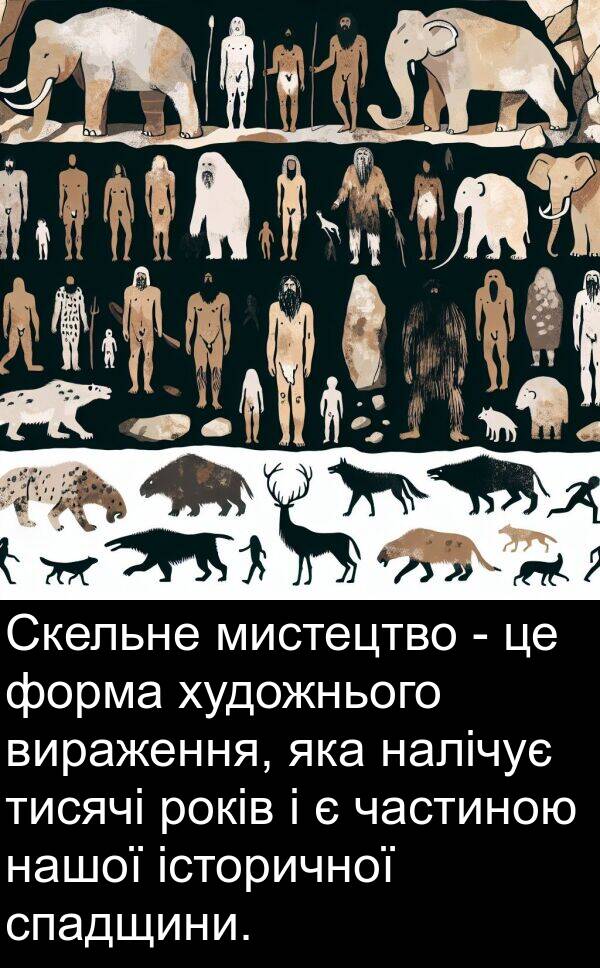 тисячі: Скельне мистецтво - це форма художнього вираження, яка налічує тисячі років і є частиною нашої історичної спадщини.