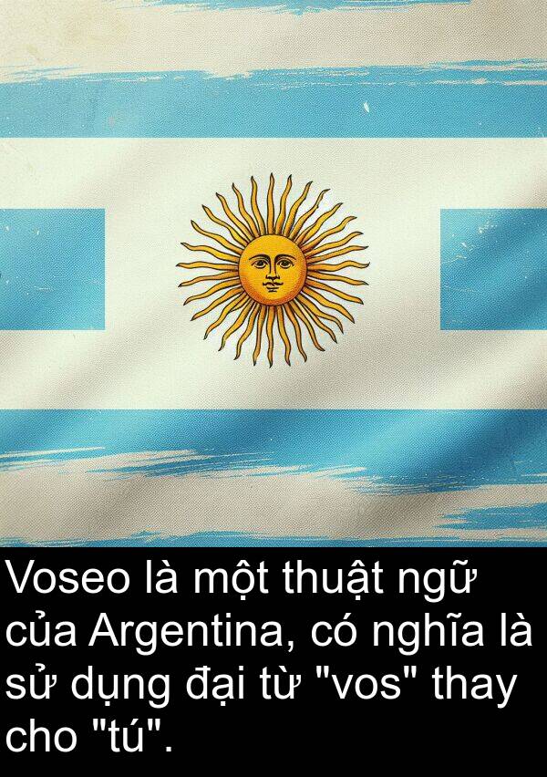 ngữ: Voseo là một thuật ngữ của Argentina, có nghĩa là sử dụng đại từ "vos" thay cho "tú".