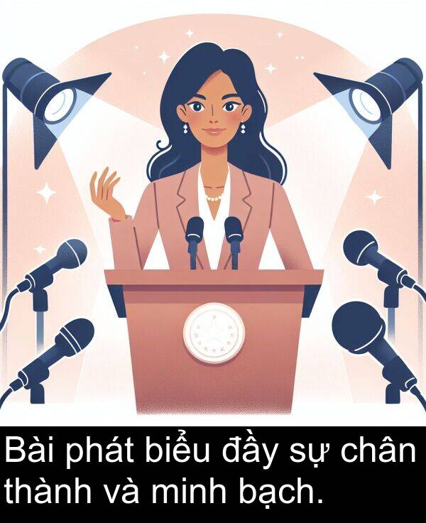 minh: Bài phát biểu đầy sự chân thành và minh bạch.