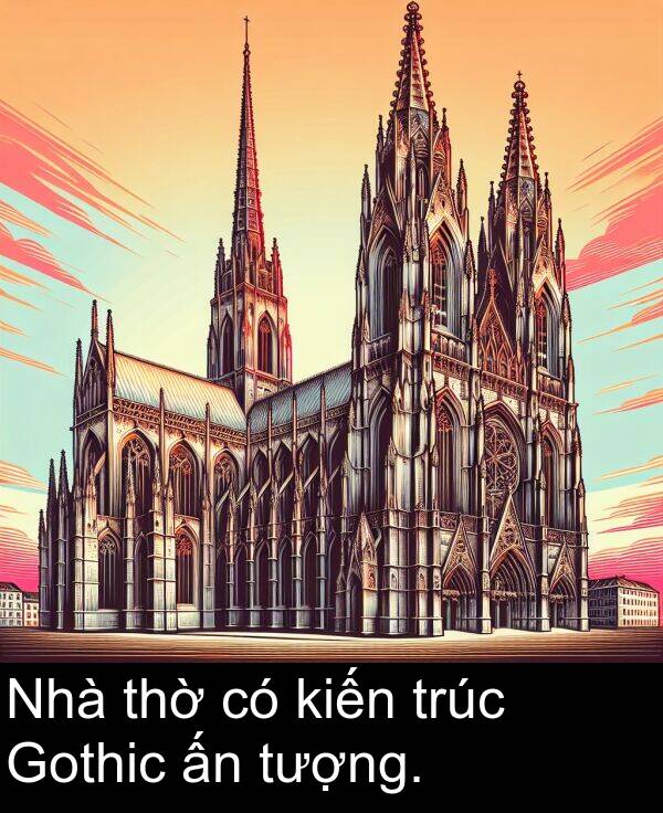 trúc: Nhà thờ có kiến trúc Gothic ấn tượng.