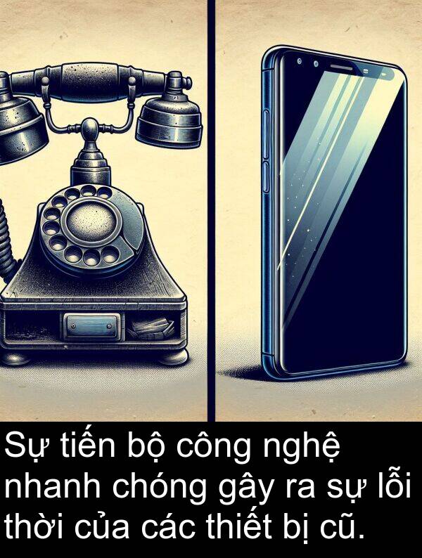 lỗi: Sự tiến bộ công nghệ nhanh chóng gây ra sự lỗi thời của các thiết bị cũ.