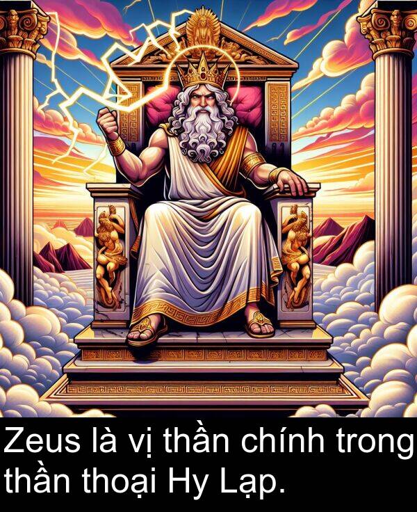 thần: Zeus là vị thần chính trong thần thoại Hy Lạp.