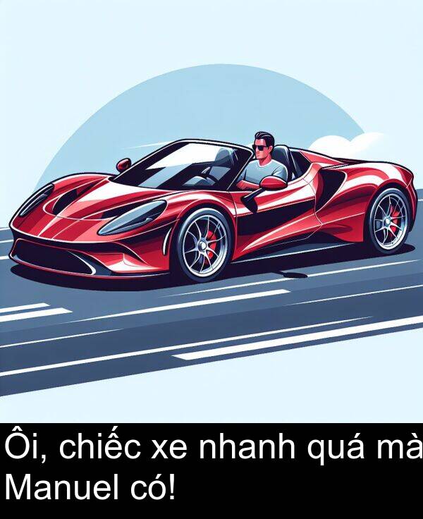 nhanh: Ôi, chiếc xe nhanh quá mà Manuel có!