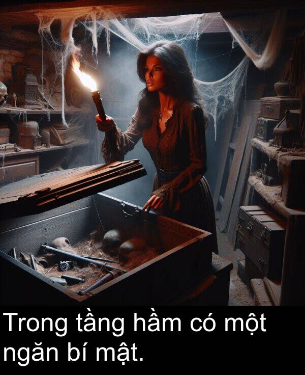 một: Trong tầng hầm có một ngăn bí mật.