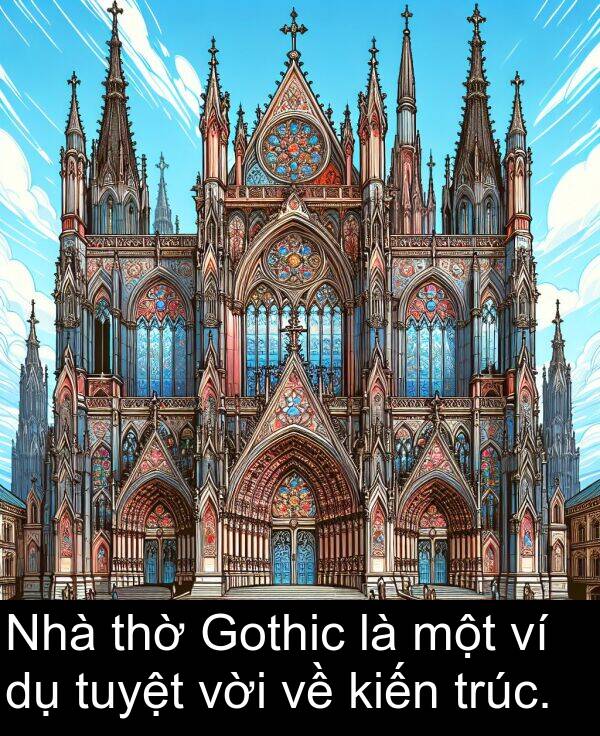 trúc: Nhà thờ Gothic là một ví dụ tuyệt vời về kiến trúc.