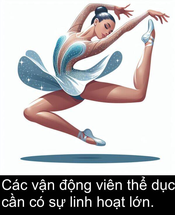 cần: Các vận động viên thể dục cần có sự linh hoạt lớn.