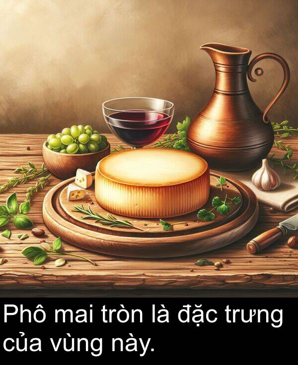 mai: Phô mai tròn là đặc trưng của vùng này.