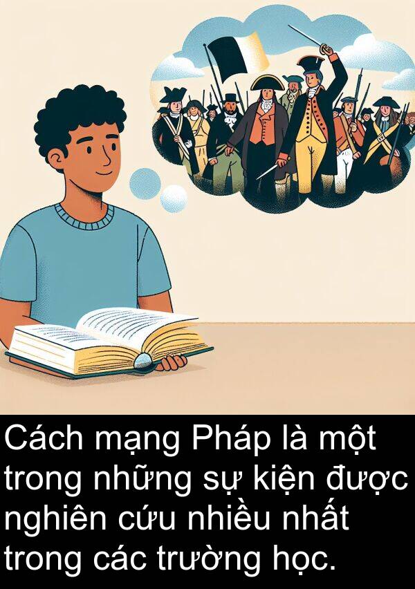 mạng: Cách mạng Pháp là một trong những sự kiện được nghiên cứu nhiều nhất trong các trường học.