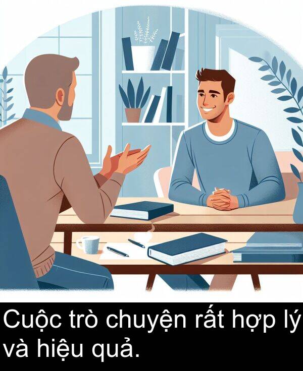 chuyện: Cuộc trò chuyện rất hợp lý và hiệu quả.