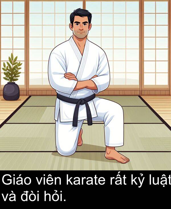 luật: Giáo viên karate rất kỷ luật và đòi hỏi.