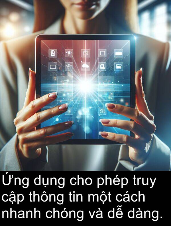 thông: Ứng dụng cho phép truy cập thông tin một cách nhanh chóng và dễ dàng.