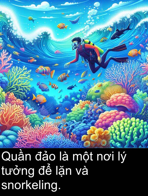 lặn: Quần đảo là một nơi lý tưởng để lặn và snorkeling.