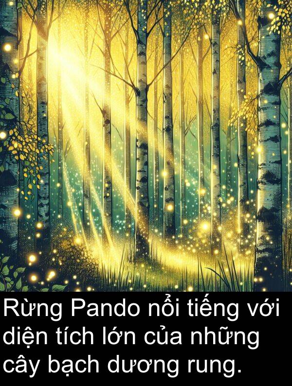 nổi: Rừng Pando nổi tiếng với diện tích lớn của những cây bạch dương rung.