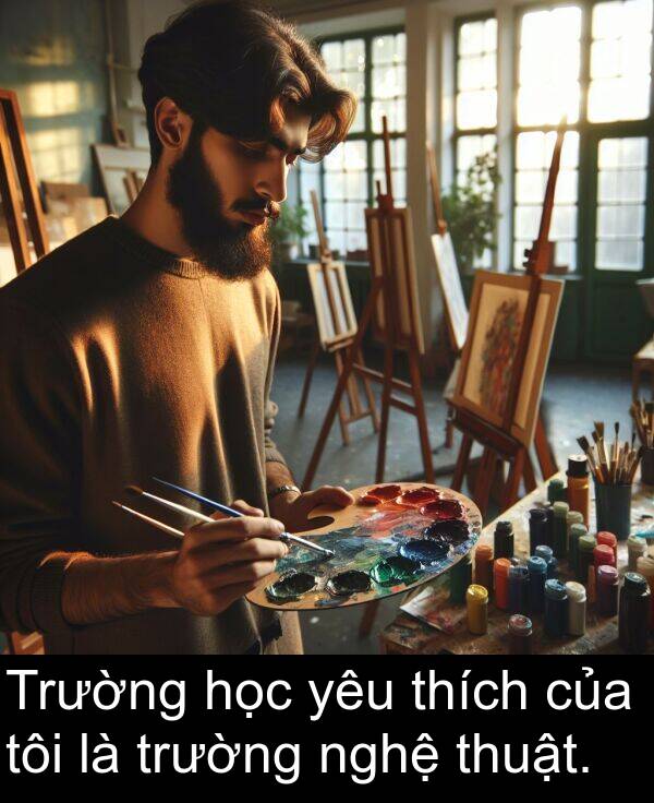 thuật: Trường học yêu thích của tôi là trường nghệ thuật.