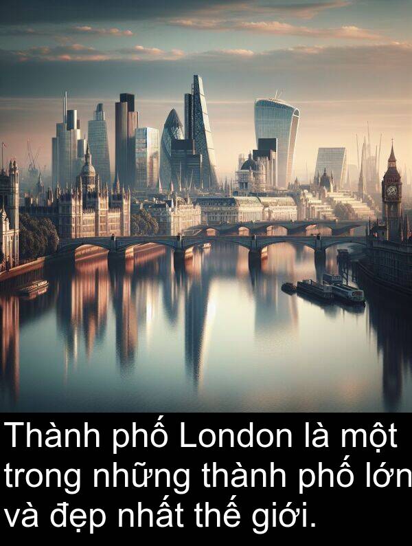 thế: Thành phố London là một trong những thành phố lớn và đẹp nhất thế giới.