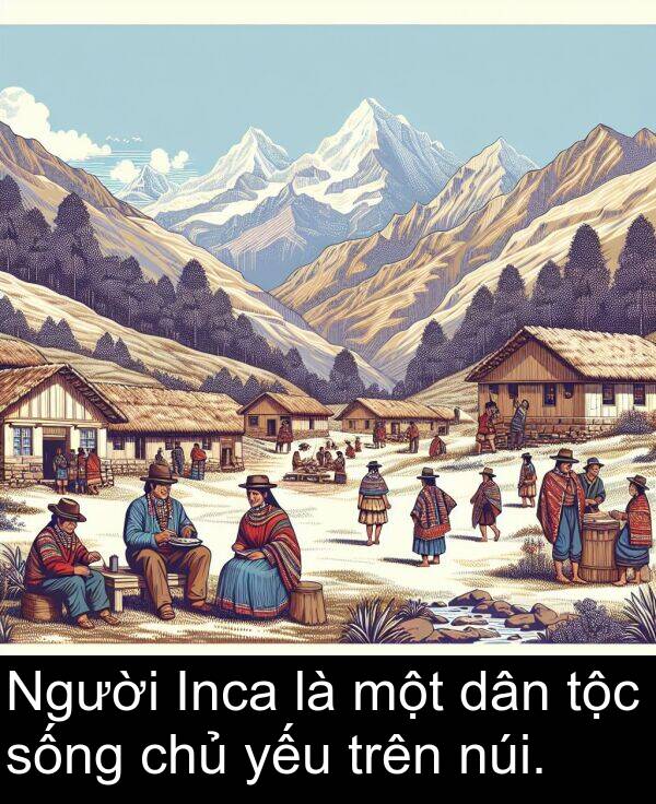 yếu: Người Inca là một dân tộc sống chủ yếu trên núi.