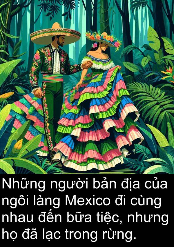 lạc: Những người bản địa của ngôi làng Mexico đi cùng nhau đến bữa tiệc, nhưng họ đã lạc trong rừng.