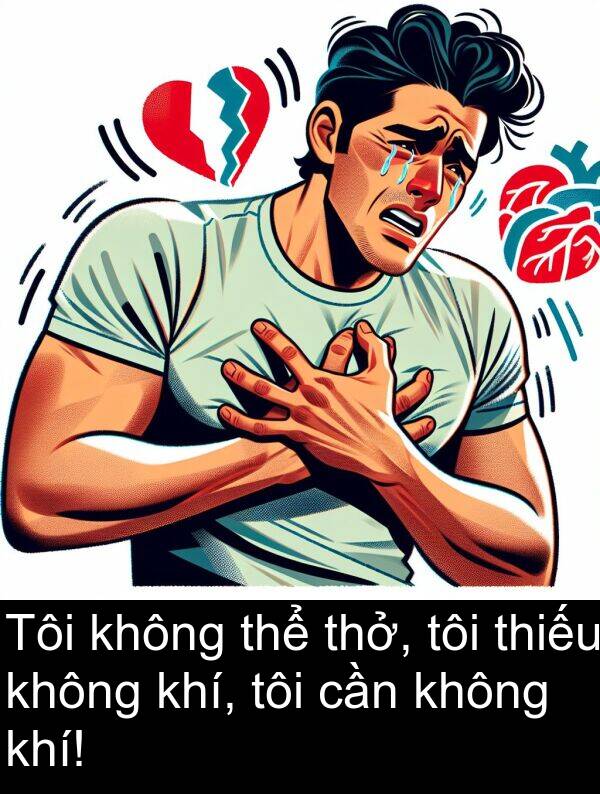 thở: Tôi không thể thở, tôi thiếu không khí, tôi cần không khí!