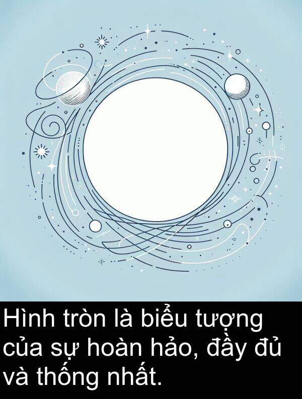 nhất: Hình tròn là biểu tượng của sự hoàn hảo, đầy đủ và thống nhất.