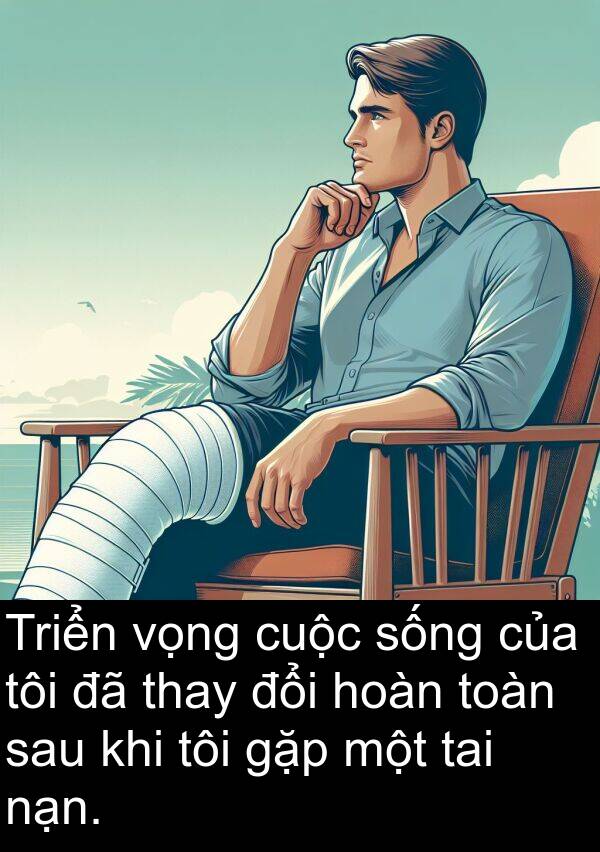 nạn: Triển vọng cuộc sống của tôi đã thay đổi hoàn toàn sau khi tôi gặp một tai nạn.