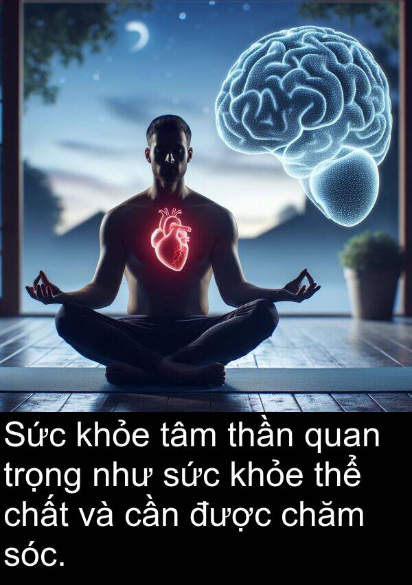 thần: Sức khỏe tâm thần quan trọng như sức khỏe thể chất và cần được chăm sóc.