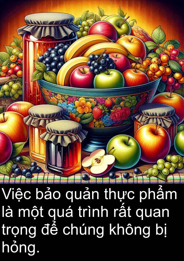 trình: Việc bảo quản thực phẩm là một quá trình rất quan trọng để chúng không bị hỏng.